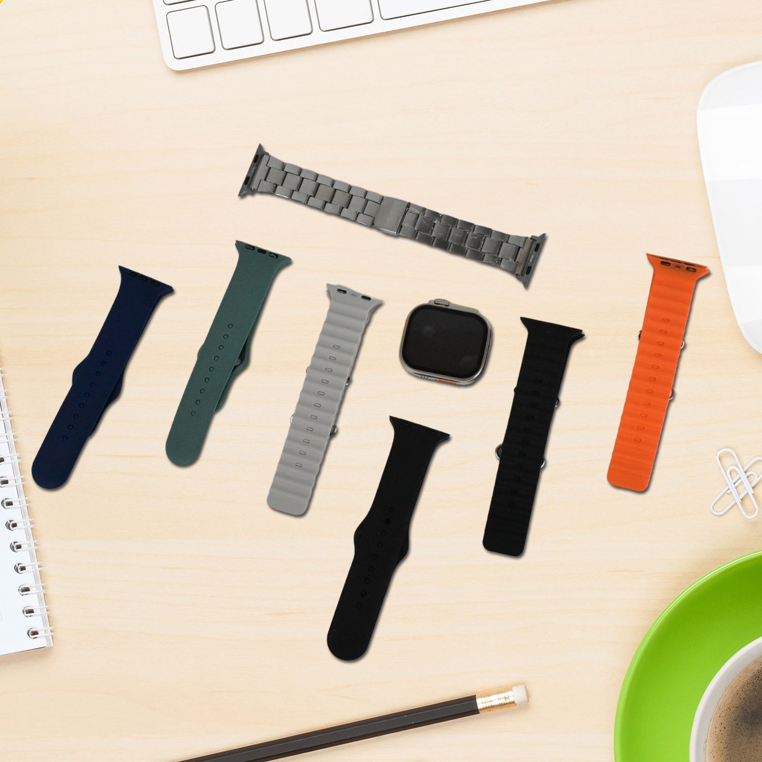 7 in 1 Ultra Smart watch Combo with Seven Classic Straps & Transparent Screen Guard (1 Set / Mix Color) 7 in 1 Ultra Smart watch Combo with Seven Classic Straps & Transparent Screen Guard (1 Set / Mix Color)